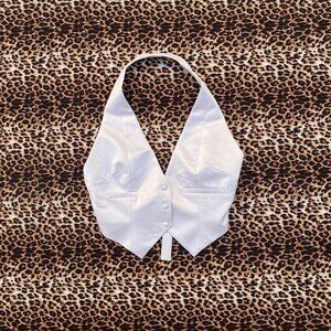 00s f21 white halter vest